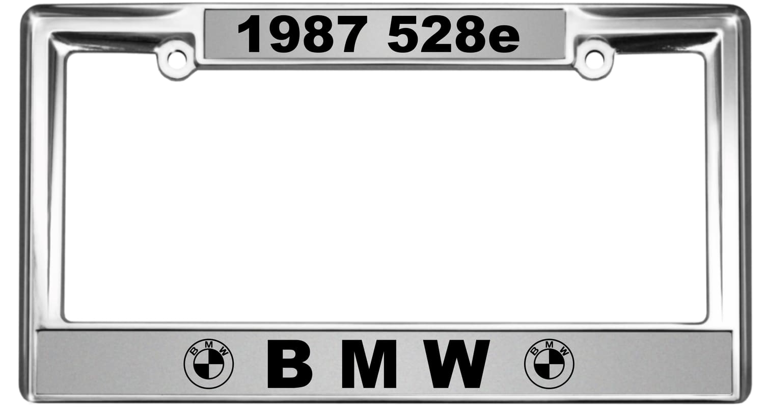 1987 528e   - Custom Heavy Duty Car License Plate Frame